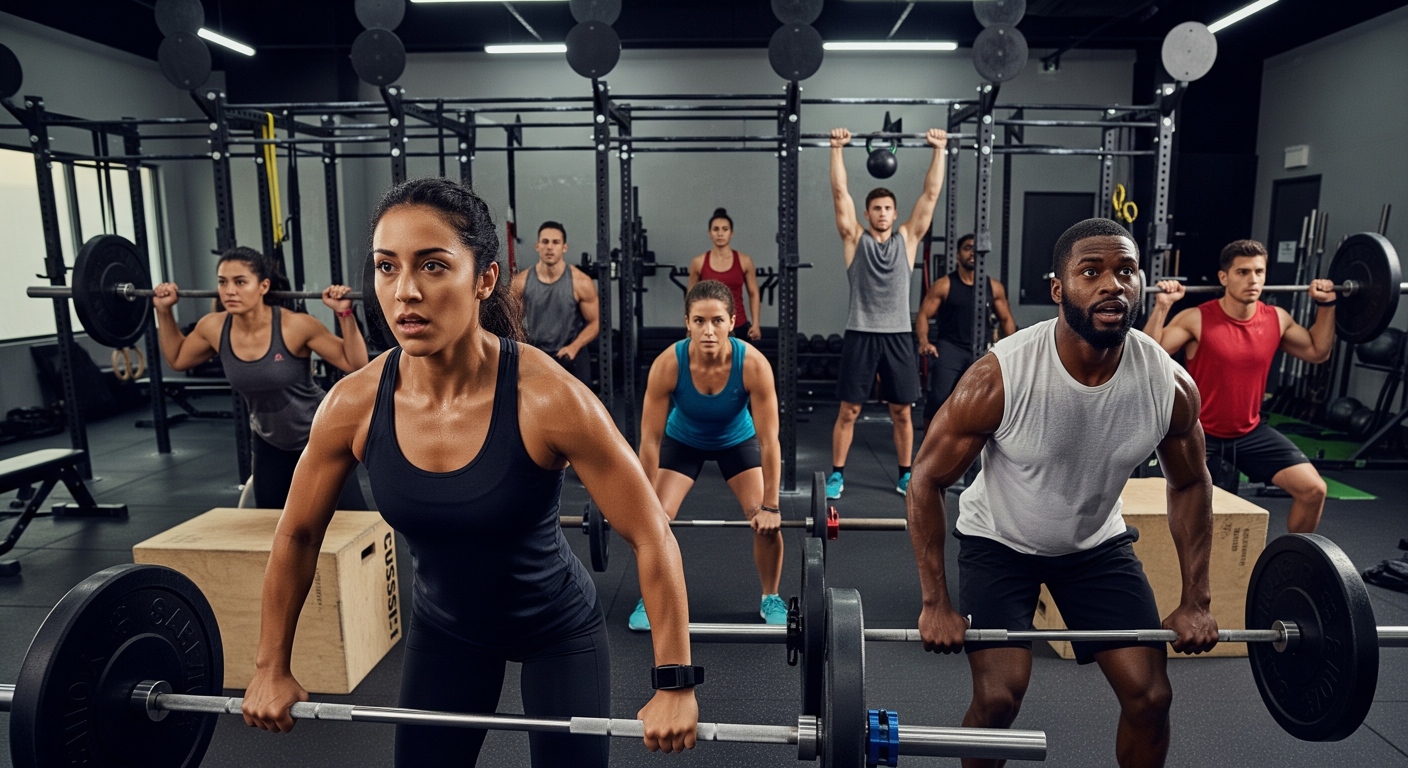 CrossFit athlete training